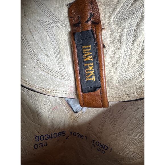 1990s Dan Post Brown Leather Western Cowboy Boots 10.5D main image 10
